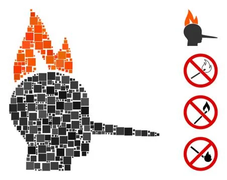 Square Fired Liar Icon Vector Mosaic Stockillustratie