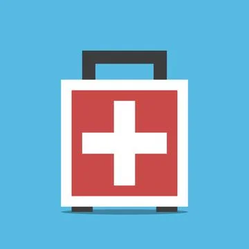 Square first aid kit Stock Illustration