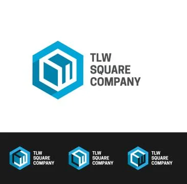 Square Flat Logo Stock Illustration