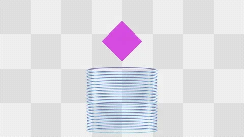 Square flies out of spiral. Stock Footage 264750382