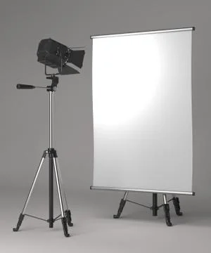 Square Flipchart on Grey Background. Stock Illustration