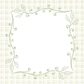 Square Floral Frame Background Stock Illustration