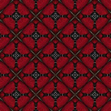Square-Floral Modern Geometric Pattern | Vector2025-044dvm Stock Illustration