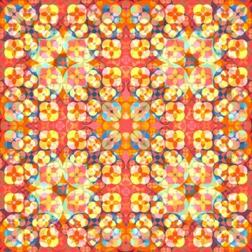 Square flower pattern symmetrical Stock Illustration