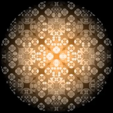 Square flower pattern symmetrical Illustrazione stock