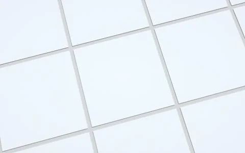 Square Flyer Mock-Up - Multiple Flyers. 3D Illustration Stock Illustration