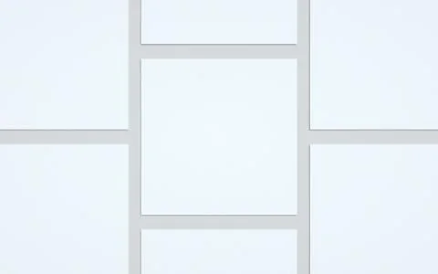 Square Flyer Mock-Up - Multiple Flyers. 3D Illustration Stock Illustration