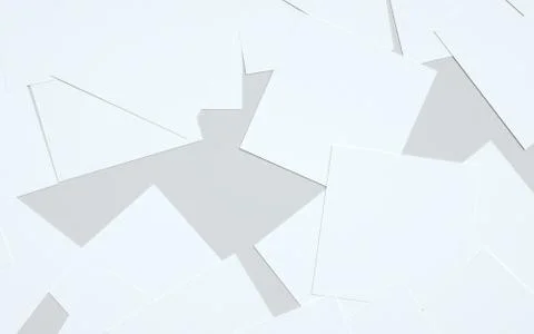 Square Flyer Mock-Up - Multiple Flyers. 3D Illustration Stock Illustration