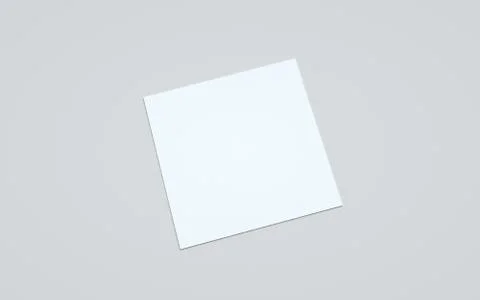 Square Flyer Mock-Up - One Flyer. 3D Illustration Stock Illustration