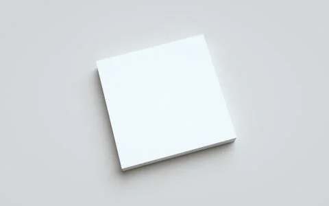 Square Flyer Mock-Up - One Stack of Flyers. 3D Illustration Stock Illustration