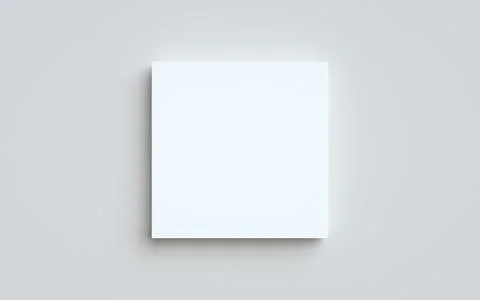 Square Flyer Mock-Up - One Stack of Flyers. 3D Illustration Stock Illustration