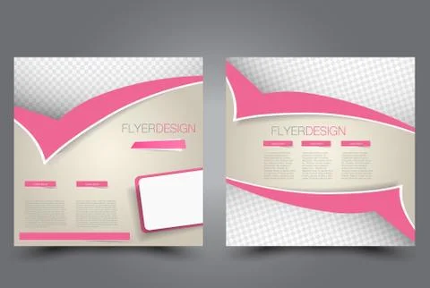 Square flyer template. Brochure design. Stock Illustration