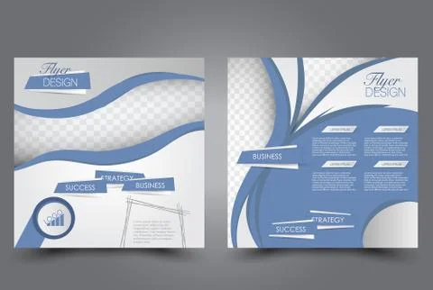 Square flyer template. Brochure design. Stock Illustration