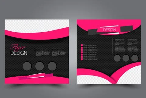 Square flyer template. Brochure design. Stock Illustration