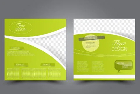 Square flyer template. Brochure design. Stock Illustration