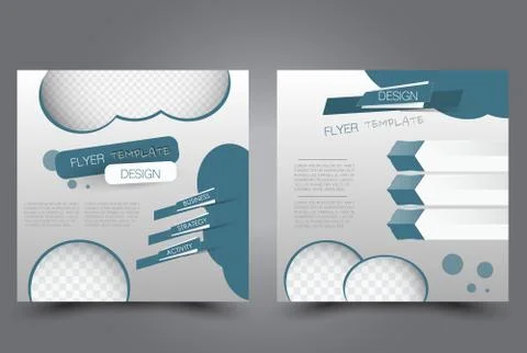 Square flyer template. Brochure design. Stock Illustration
