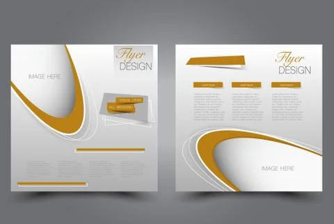 Square flyer template. Brochure design. Stock Illustration