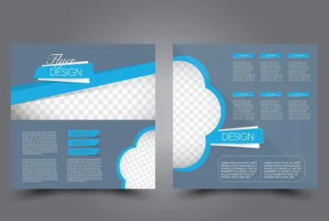 Square flyer template. Brochure design. Stock Illustration