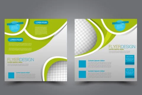 Square flyer template. Brochure design. Stock Illustration