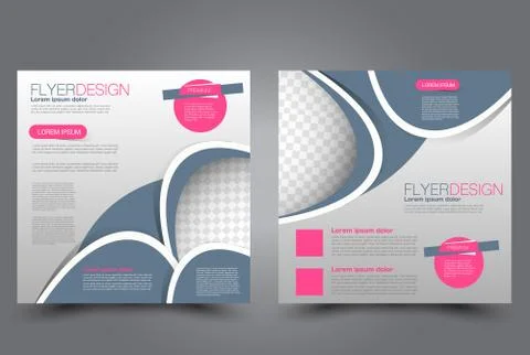 Square flyer template. Brochure design. Stock Illustration