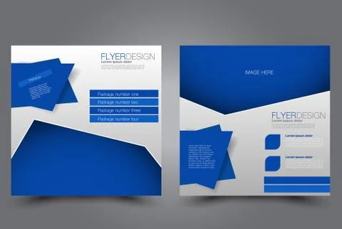 Square flyer template. Brochure design. Stock Illustration