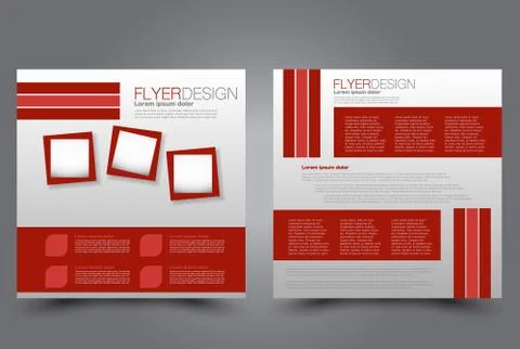Square flyer template. Brochure design. Stock Illustration