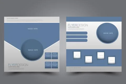 Square flyer template. Brochure design. Stock Illustration