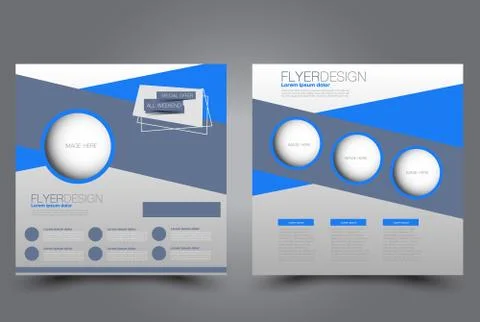 Square flyer template. Brochure design. Stock Illustration