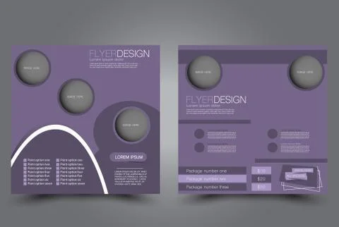 Square flyer template. Brochure design. Stock Illustration