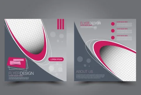 Square flyer template. Brochure design. Stock Illustration