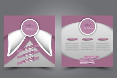 Square flyer template. Brochure design. Stock Illustration