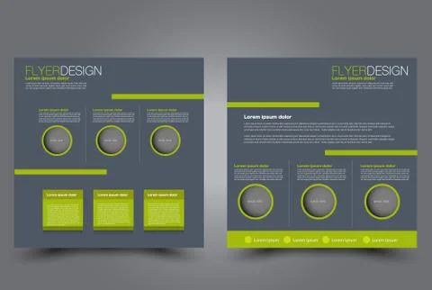 Square flyer template. Brochure design. Stock Illustration