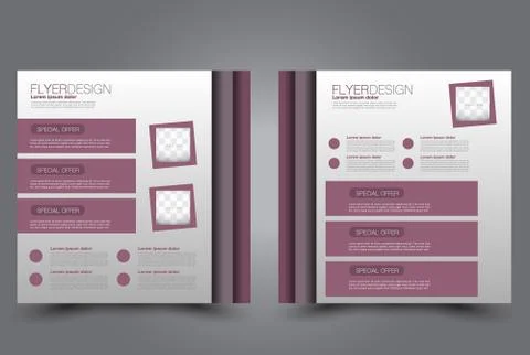 Square flyer template. Brochure design. Stock Illustration