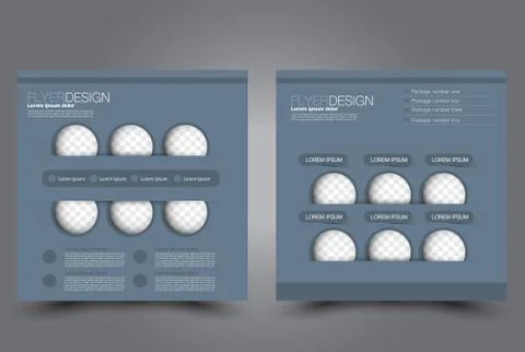 Square flyer template. Brochure design. Stock Illustration