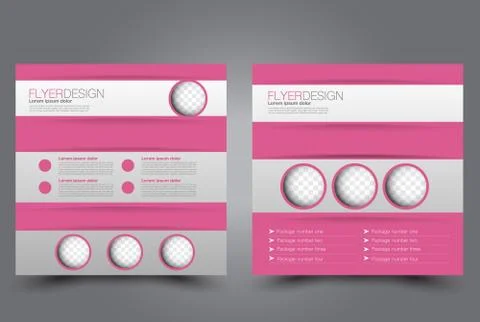 Square flyer template. Brochure design. Stock Illustration