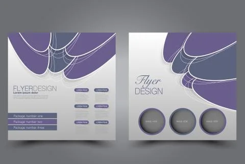 Square flyer template. Brochure design. Stock Illustration