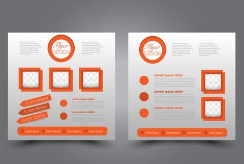 Square flyer template. Brochure design. Stock Illustration