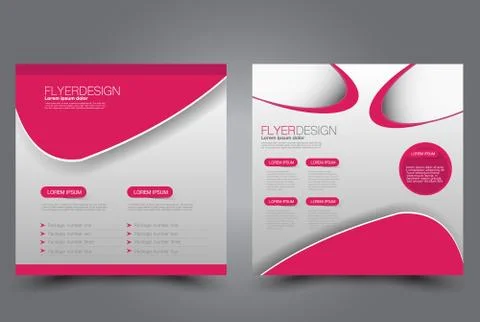 Square flyer template. Brochure design. Stock Illustration