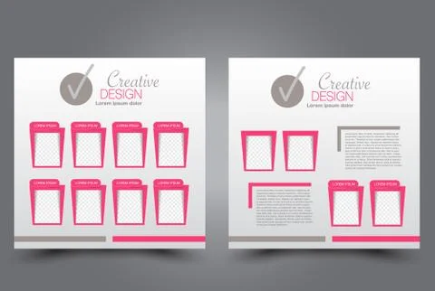 Square flyer template. Brochure design. Stock Illustration
