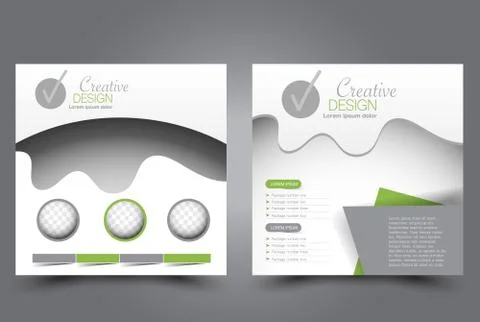 Square flyer template. Brochure design. Stock Illustration