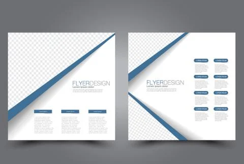 Square flyer template. Brochure design. Stock Illustration