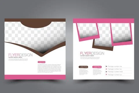 Square flyer template. Brochure design. Stock Illustration