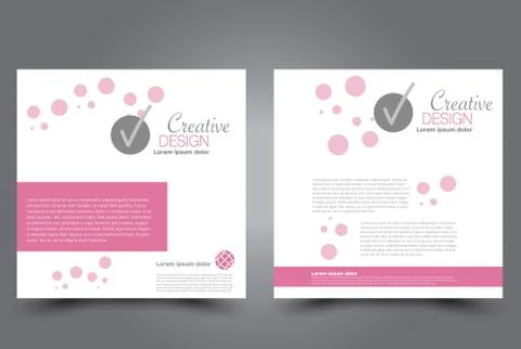 Square flyer template. Brochure design. Stock Illustration