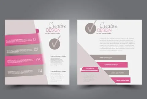 Square flyer template. Brochure design. Stock Illustration