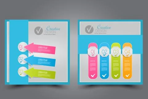 Square flyer template. Brochure design. Stock Illustration