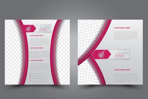 Square flyer template. Brochure design. Stock Illustration