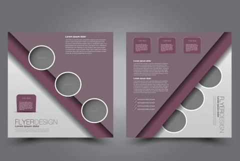 Square flyer template. Brochure design. Stock Illustration