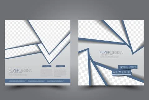 Square flyer template. Brochure design. Stock Illustration
