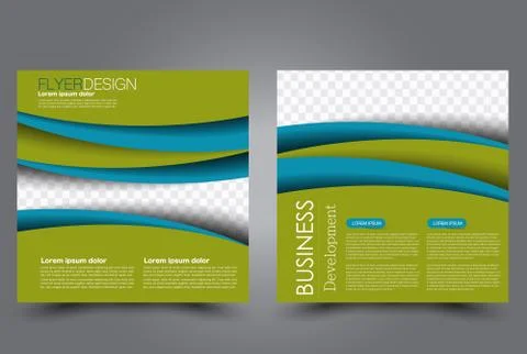 Square flyer template. Brochure design. Stock Illustration