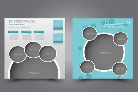 Square flyer template. Brochure design. Stock Illustration